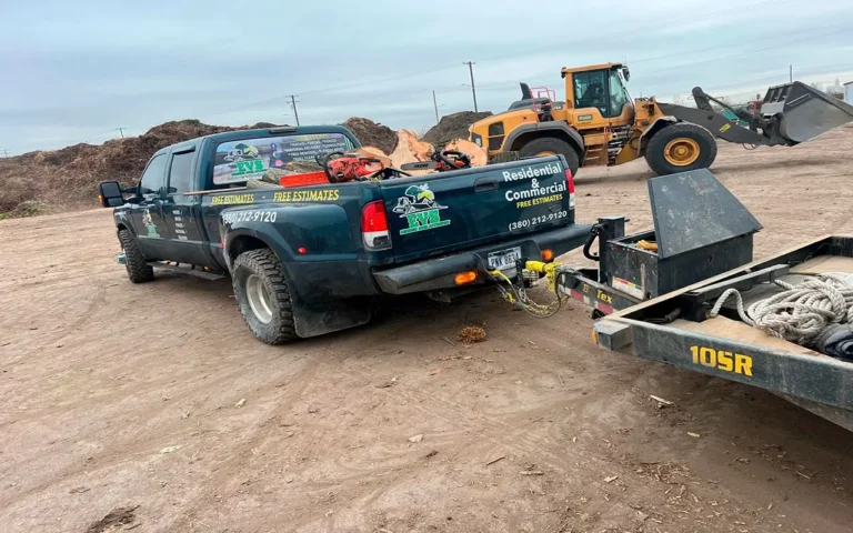 a truck towing a trailer