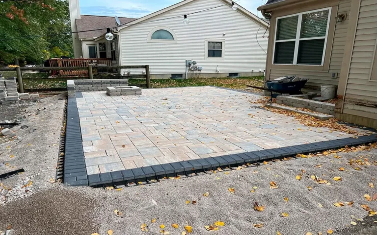 Hardscaping patio construction